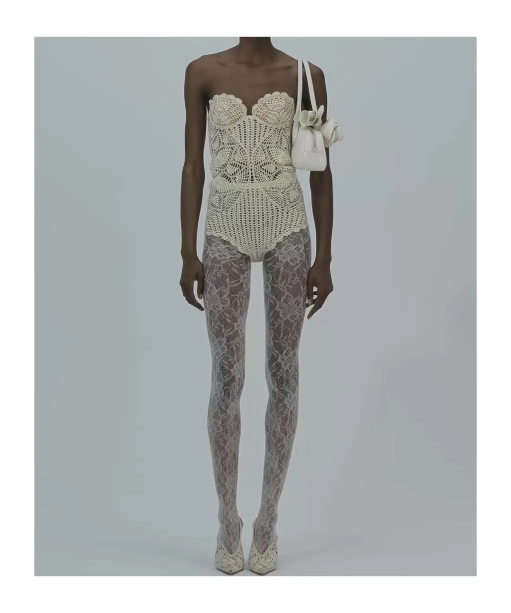 Magda Butrym Crochet Bustier Top