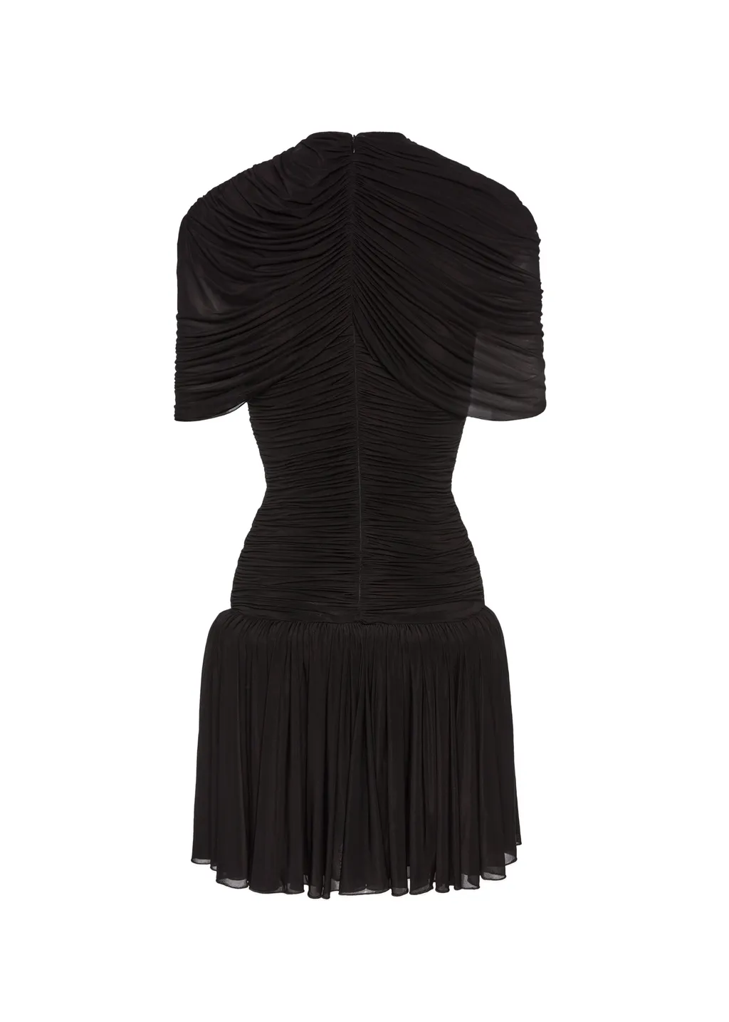Draped Pleated Mini Dress