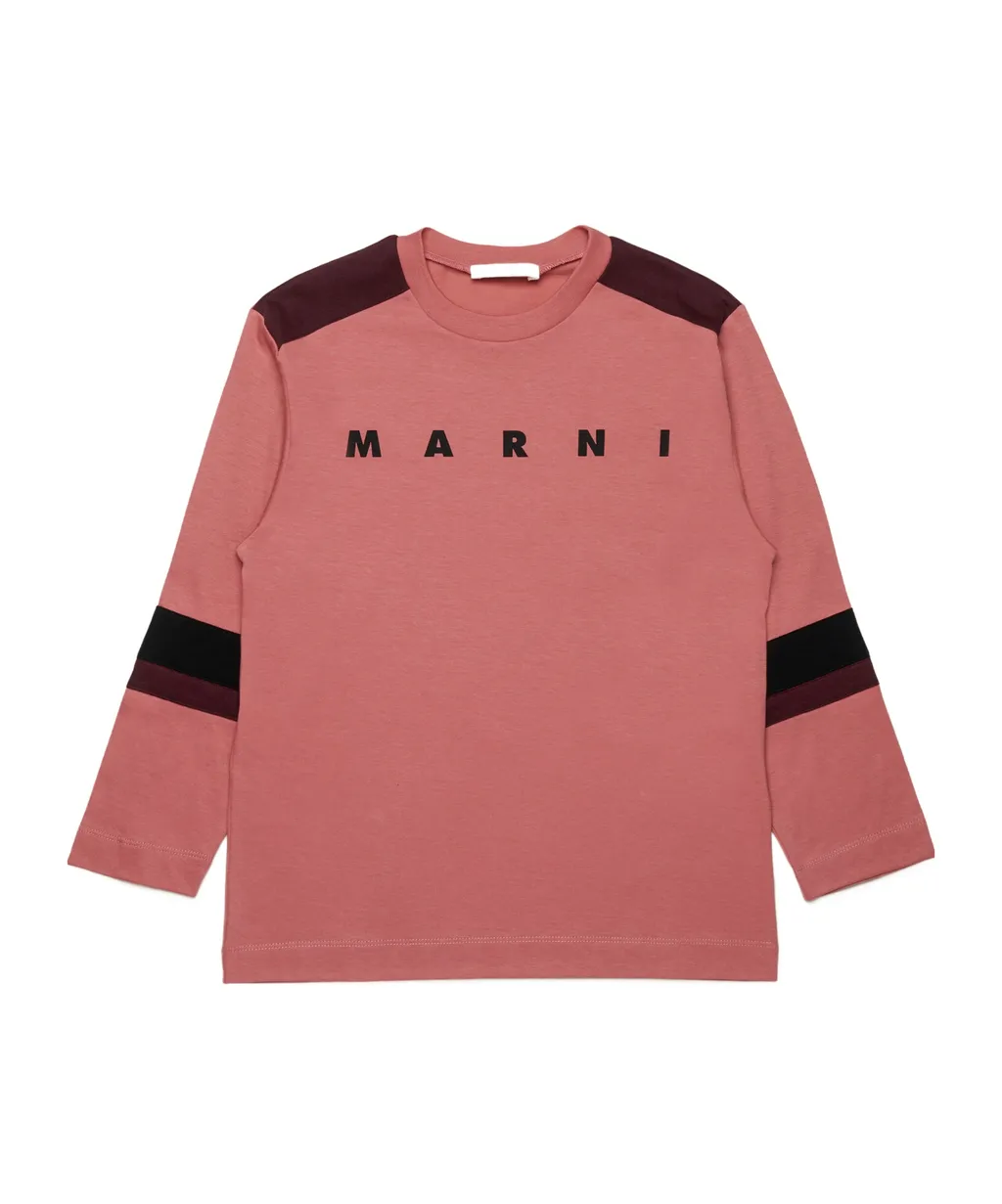 Marni Kids Logo-Printed Long-Sleeved T-Shirt