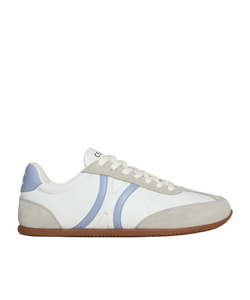 Celine Jogger - Low Lace-Up Sneaker In Calfskin And Suede Calfskin