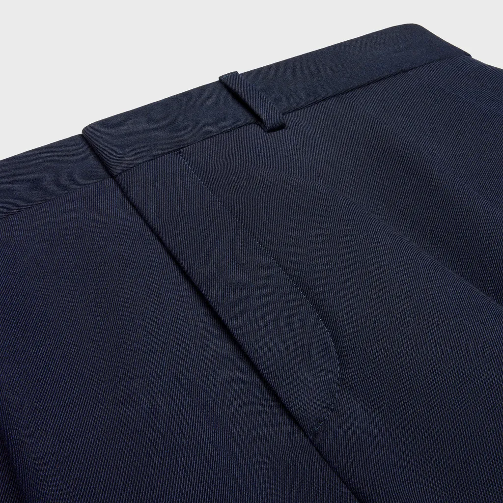 Bermudas In Cotton And Wool Gabardine