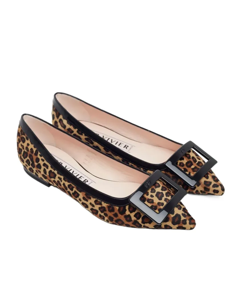 Roger Vivier Leopard Printed Ballerinas
