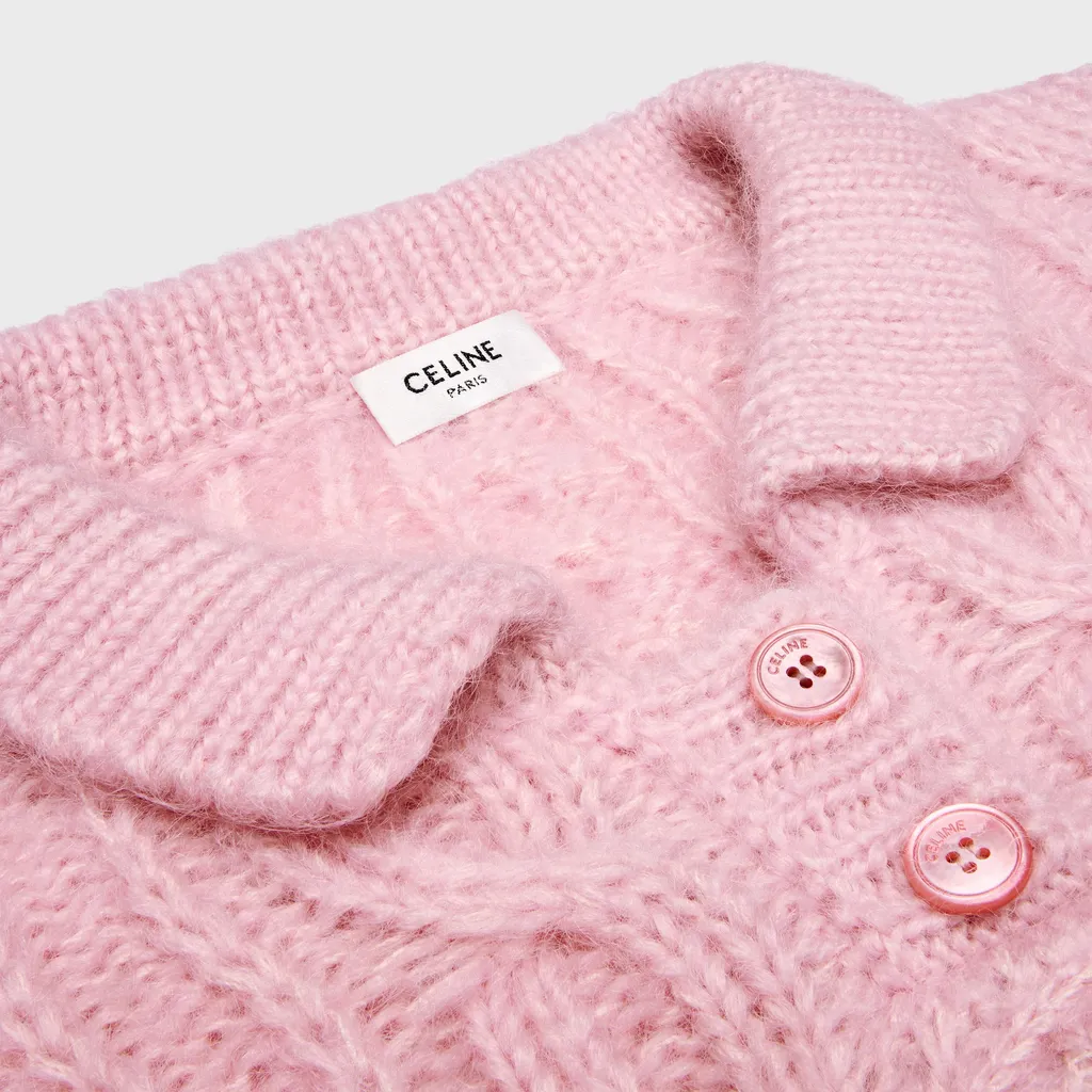 Sweater In Aran Mohair And Wool
