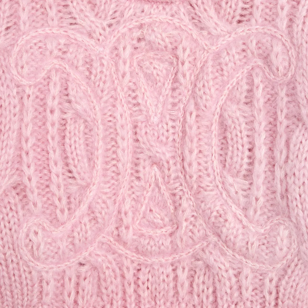 Sweater In Aran Mohair And Wool