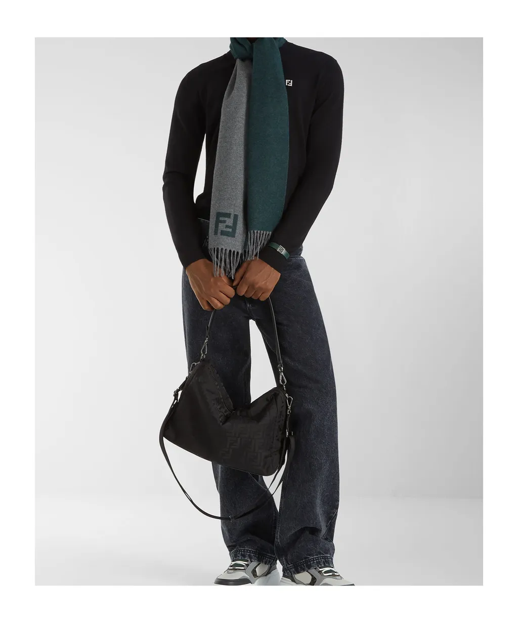 Fendi Ff Motif Fringed-Edge Scarf