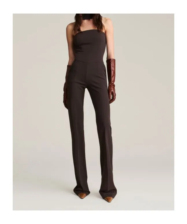 Off-Shoulder Zipper Jumpsuit