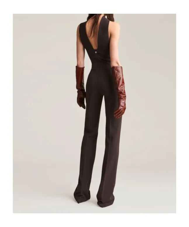 Off-Shoulder Zipper Jumpsuit
