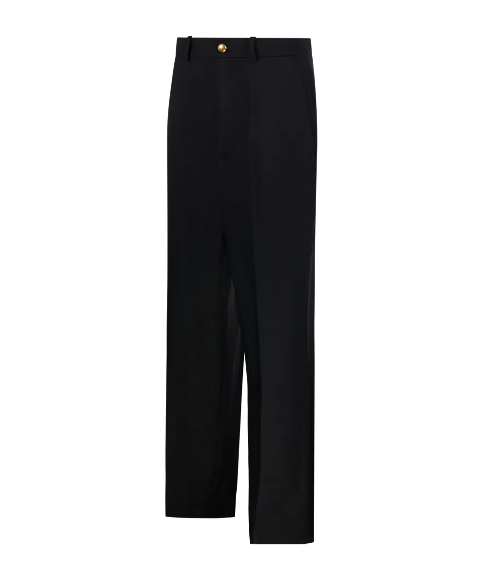 Buttoned Pocket-Embellished Trousers