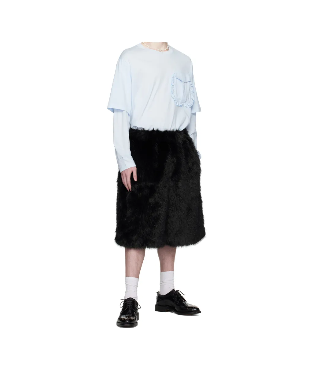 Layered Ruffle Pocket Long Sleeve T-Shirt