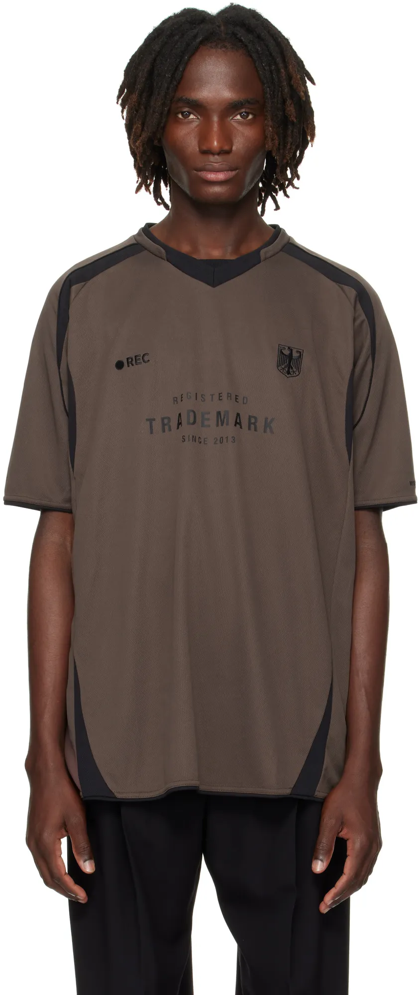 Vetements V-Neck Football Jersey T-Shirt