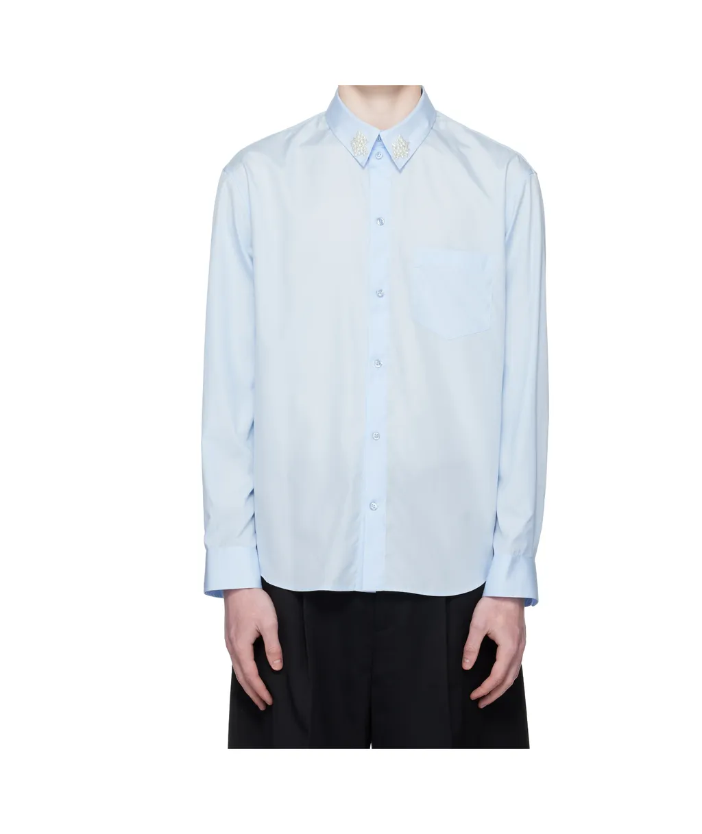 Beaded Flower Classic Shirt