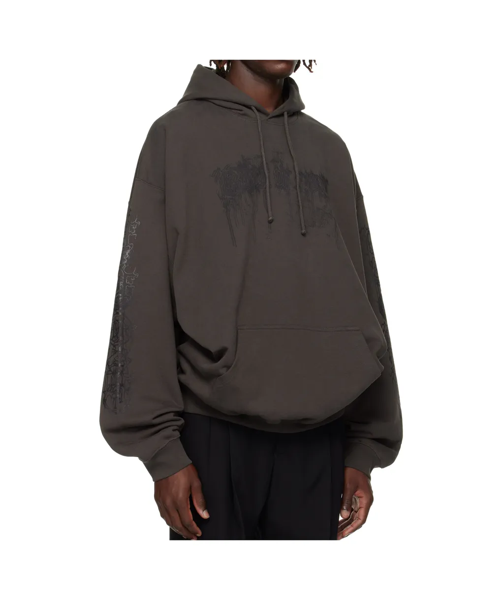 Dripping Logo Oversized Hoodie