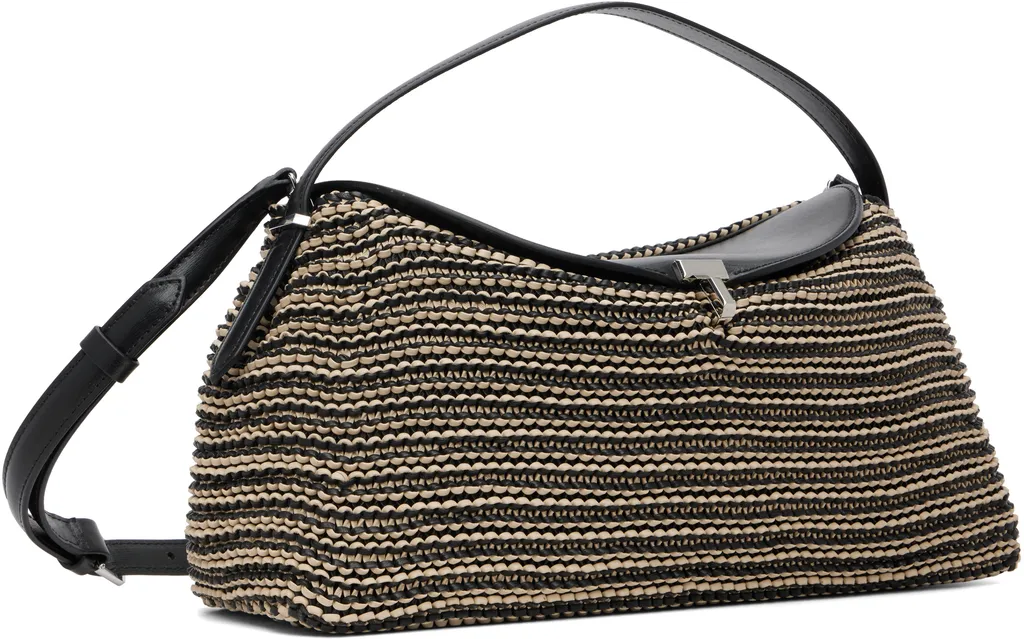 Woven Leather Top Handle Bag