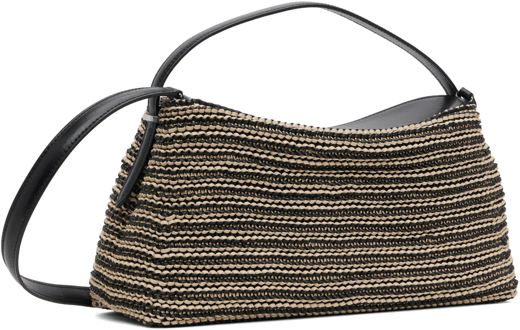 Woven Leather Top Handle Bag
