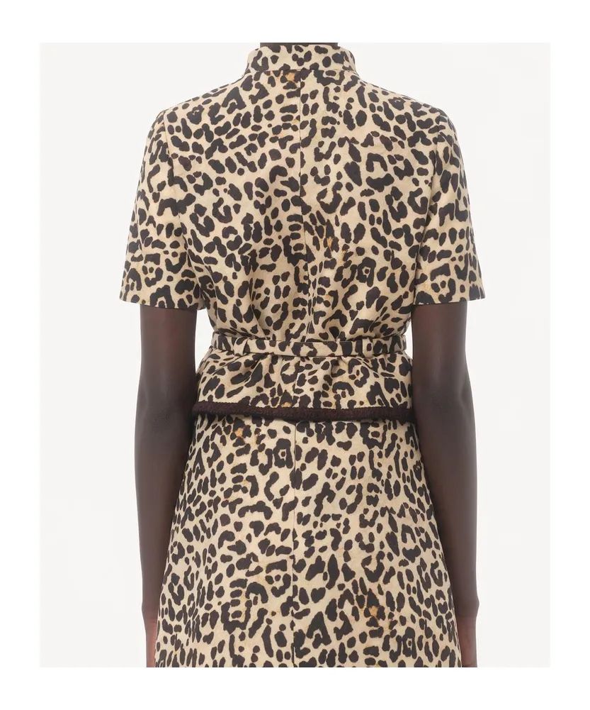 Animalier Print Crepe Couture Jacket