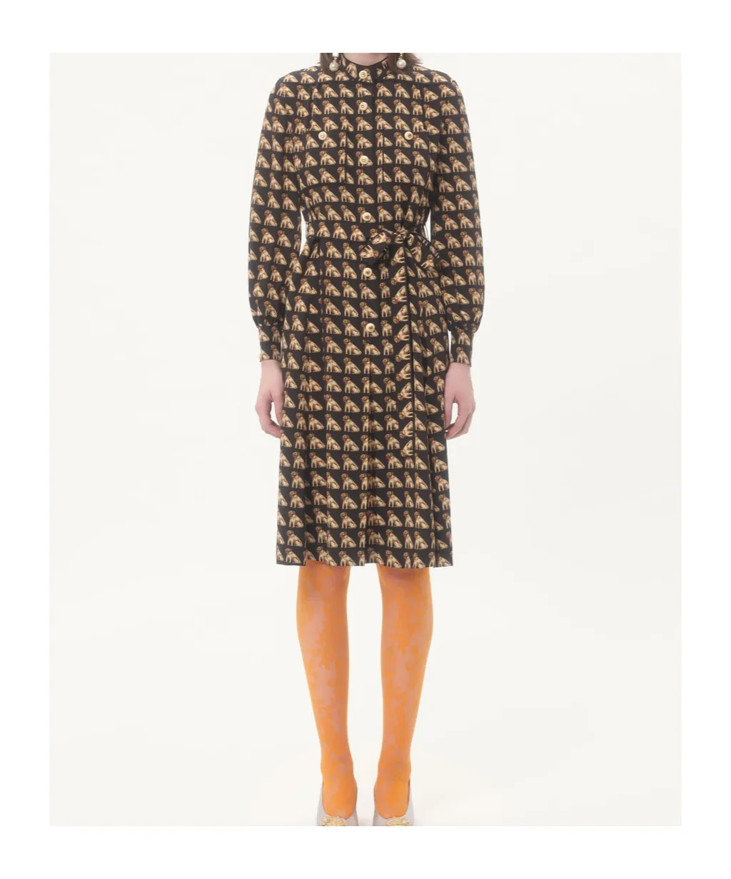 Crepe De Chine Blouse With Petit Charles Print