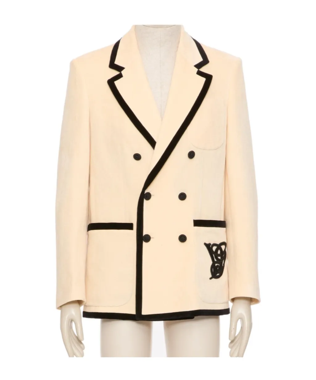 Double-Breasted Embroidered Blazer