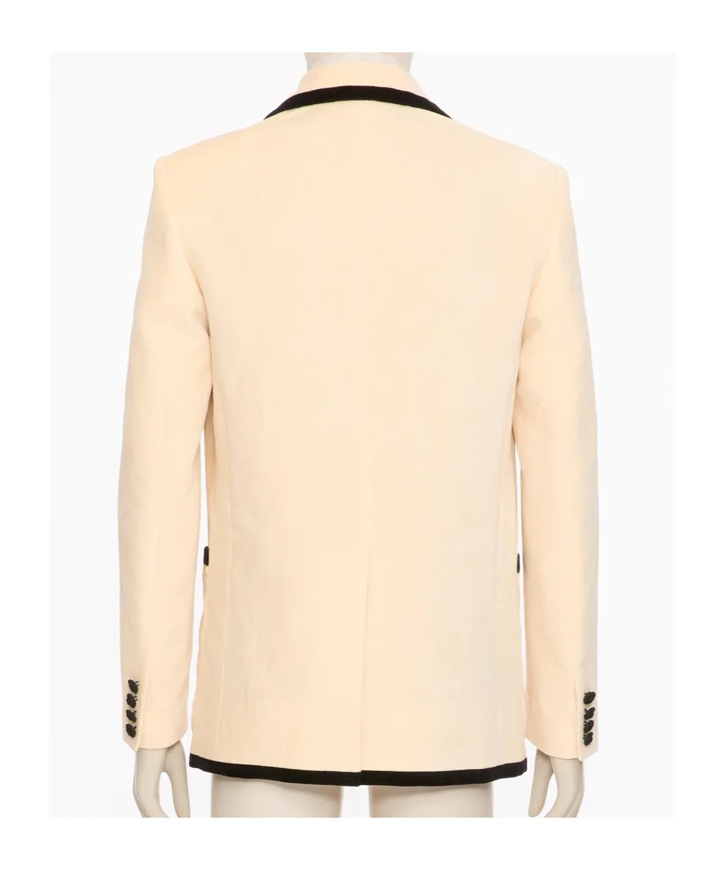 Double-Breasted Embroidered Blazer