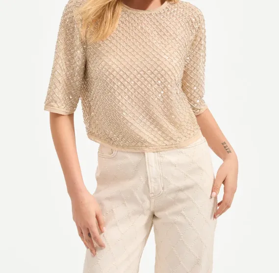 Beaded Embellished Top