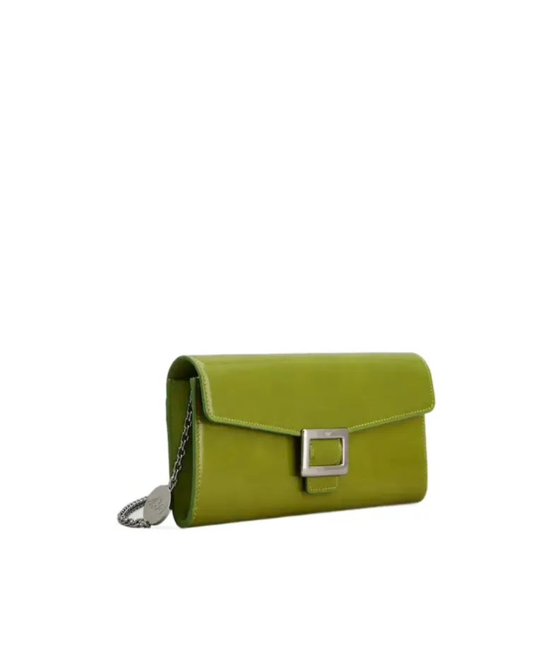 Belle Vivier Wallet On Chain In Patent Leather