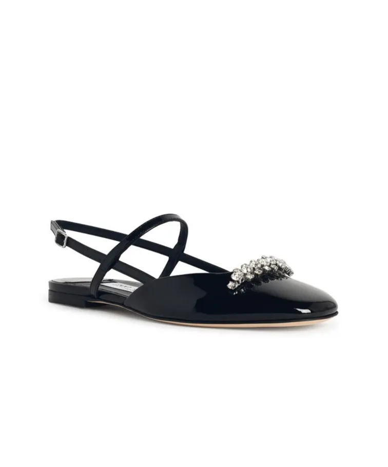 Crystal-Embellished Slingback Pumps