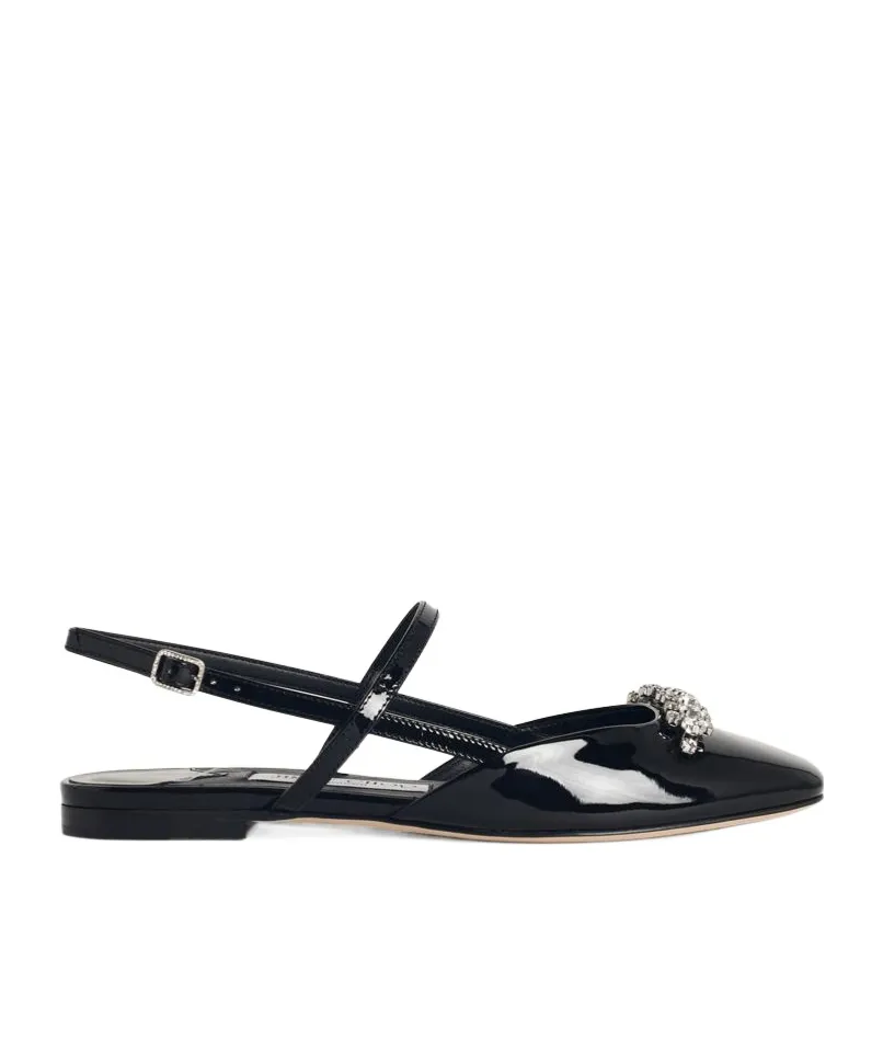 Crystal-Embellished Slingback Pumps