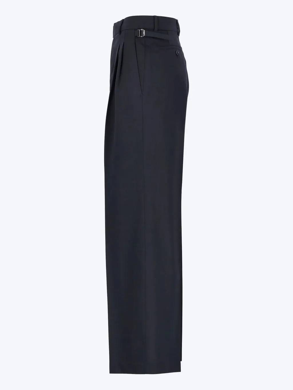 Ami Paris Buckle Detailed Wide-Leg Trousers
