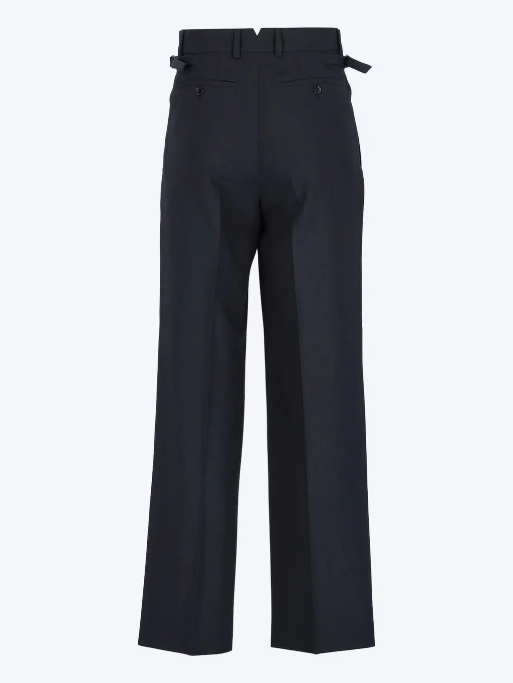 Ami Paris Buckle Detailed Wide-Leg Trousers