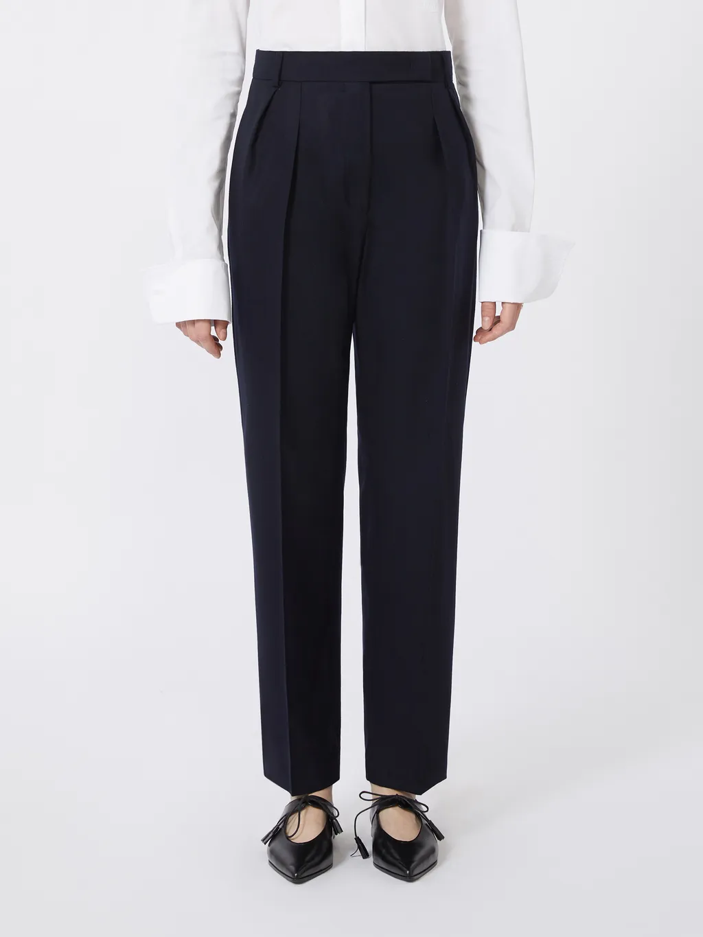 Straight-Leg Wool Trousers