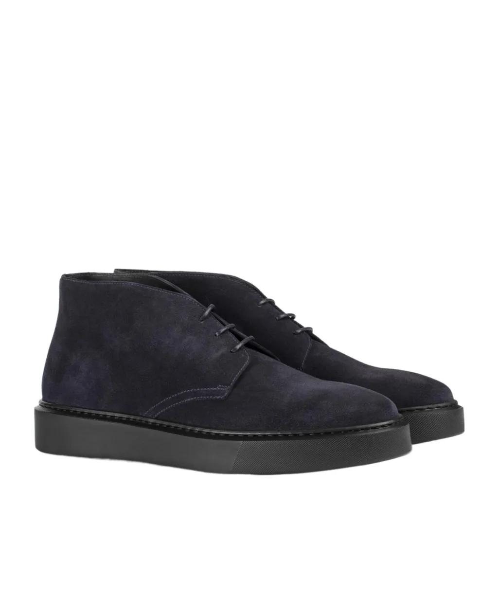 Blue Suede Chukka Ankle Boot