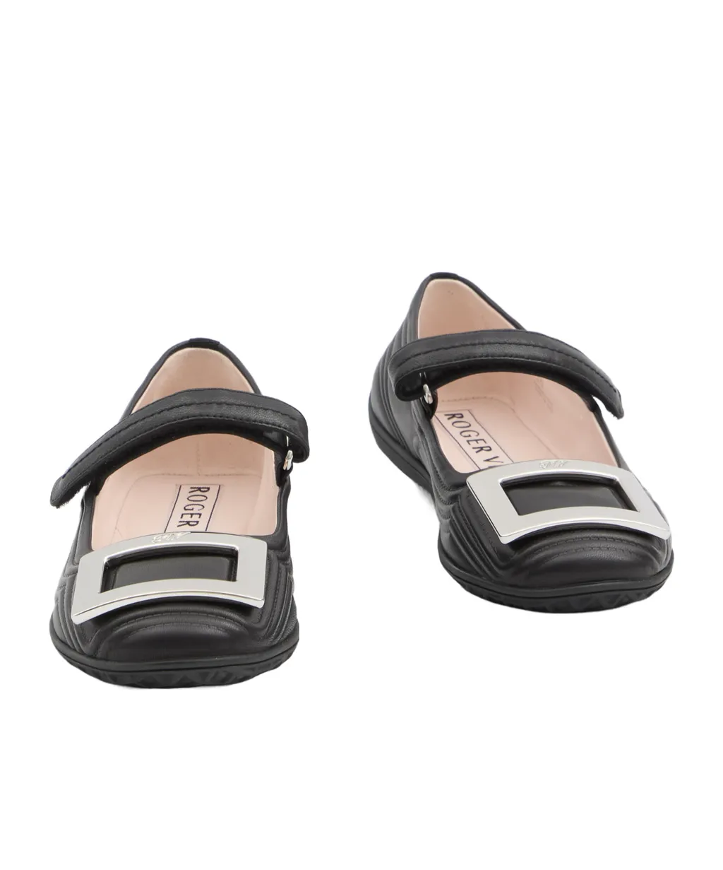 Buckle-Detail Ballet Flats