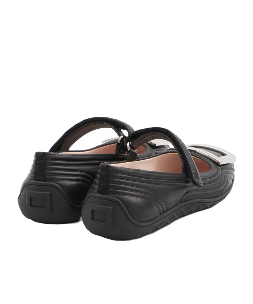 Buckle-Detail Ballet Flats