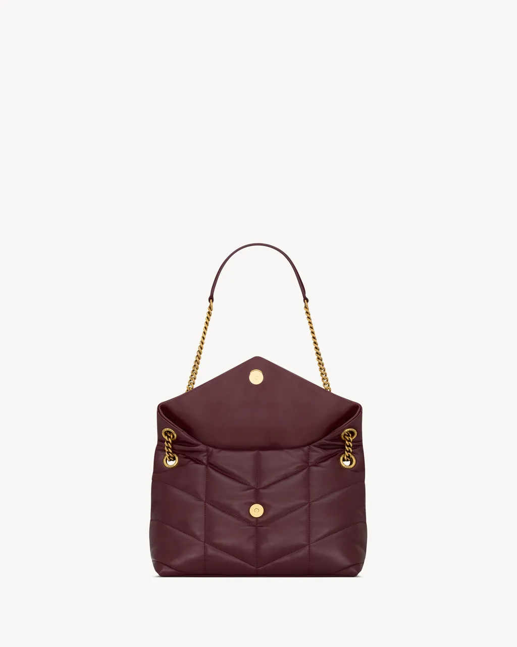 Saint Laurent Puffer Logo Plaque Small Shoulder Bag