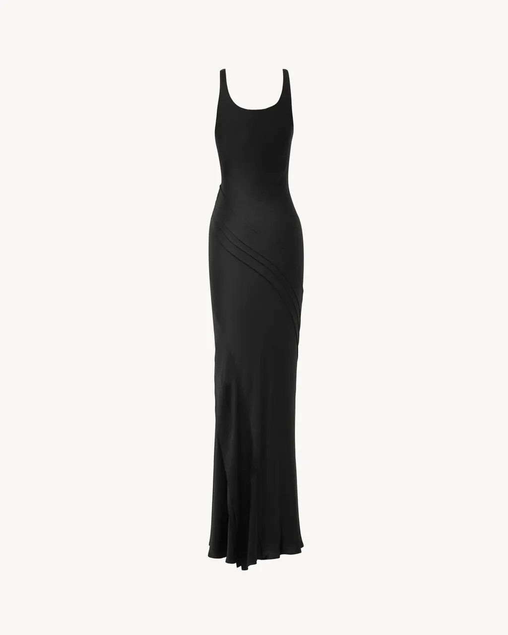 Long Tank Dress In Silk Satin