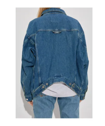 Button-Fastening Flap-Pocket Denim Jacket