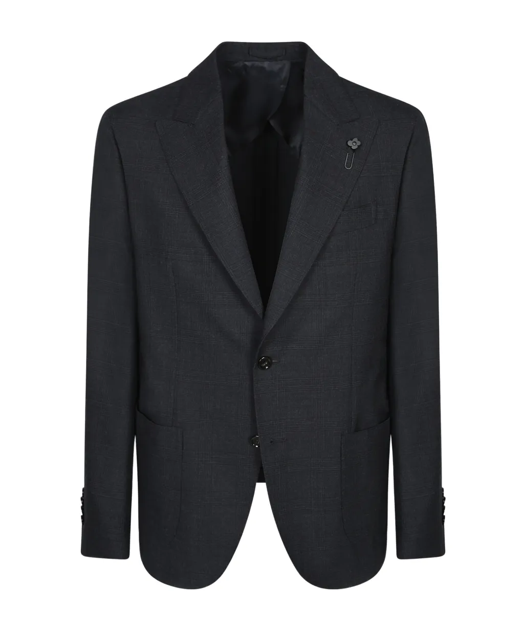 Lardini Single Breasted Flower Detailed Tailored Blazer