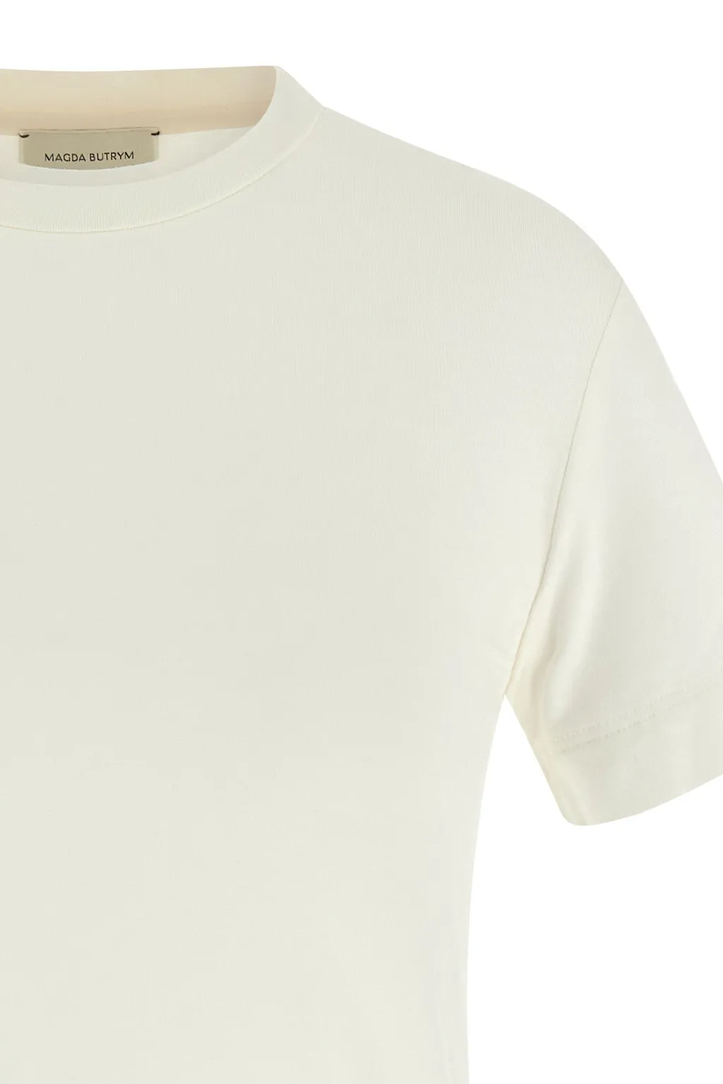 Crochet-Hem Crew-Neck T-Shirt