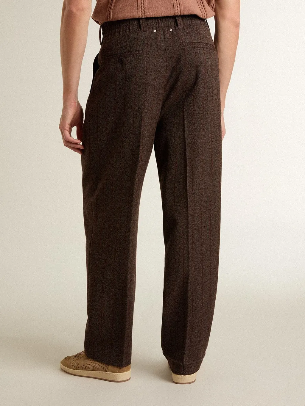 Pinstripe-Pattern Wool Trousers