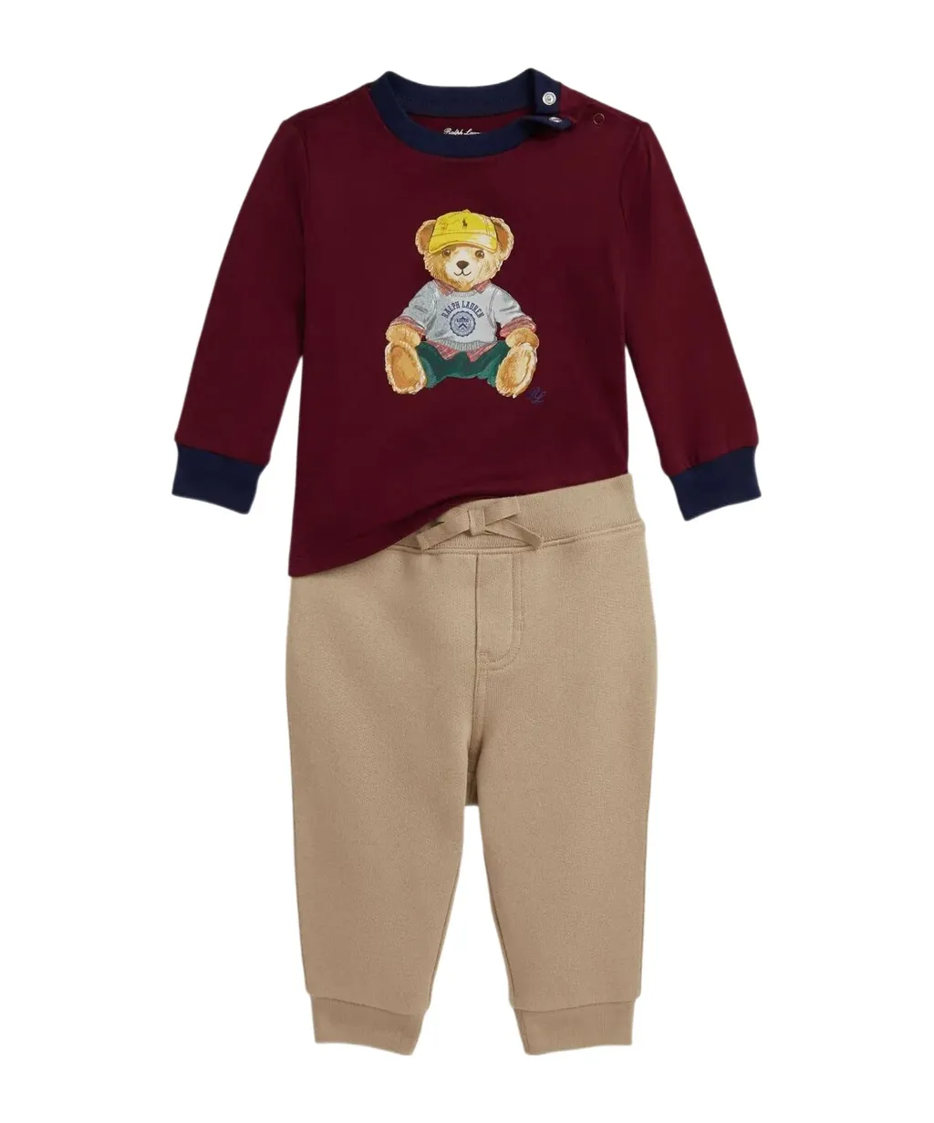 Polo Ralph Lauren Kids Polo Bear Jersey T-Shirt & Fleece Trousers