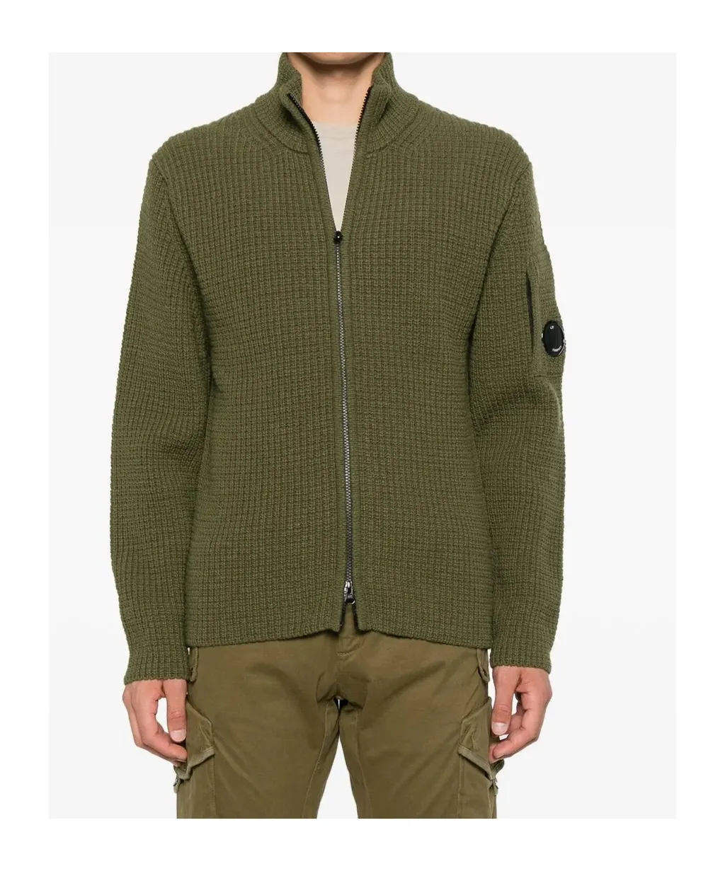 C.P. Company Lens Detail Full Zip Cardigan