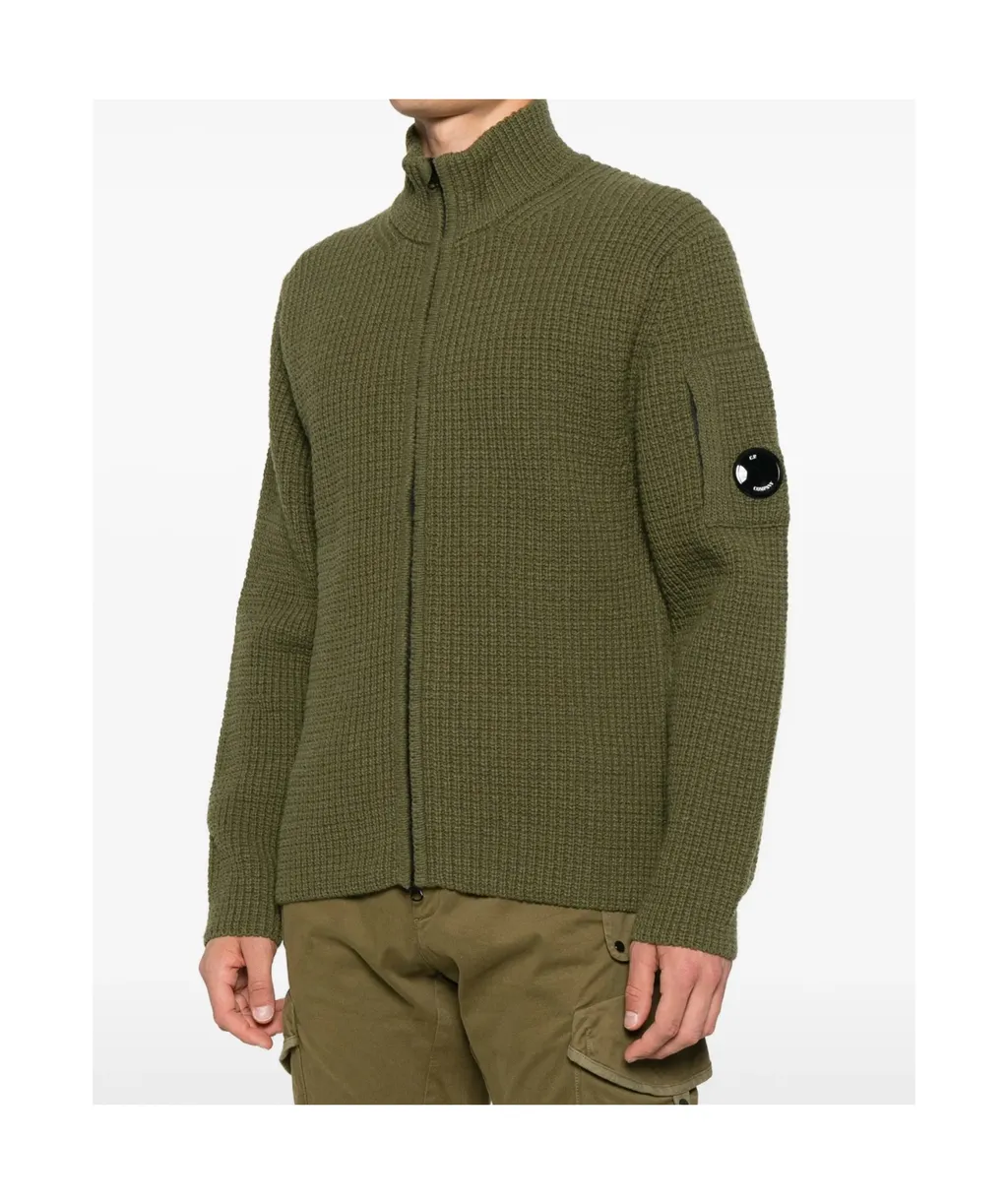 C.P. Company Lens Detail Full Zip Cardigan