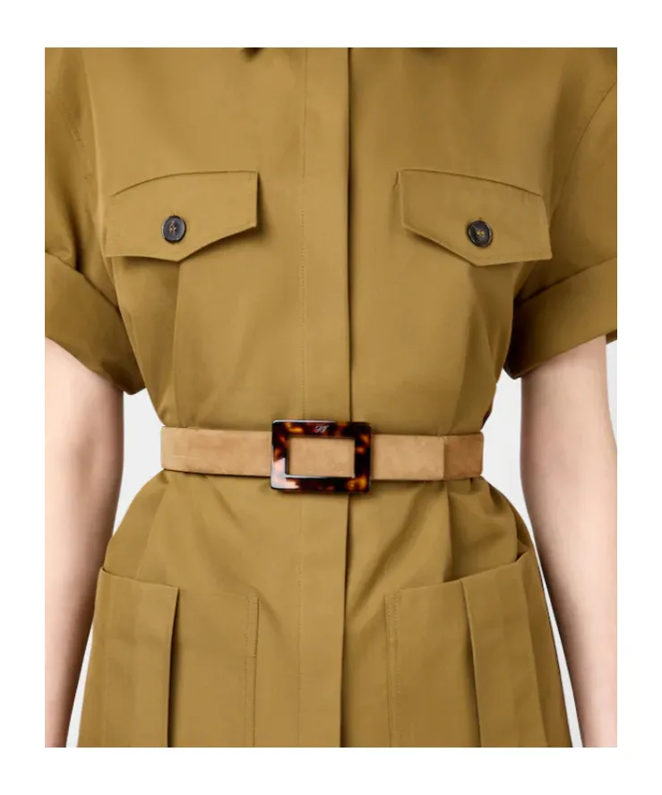 Belle Vivier Suede Belt