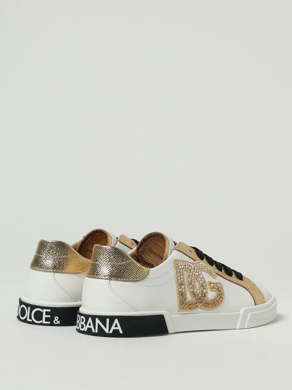 Crystal-Embellished Logo Sneakers