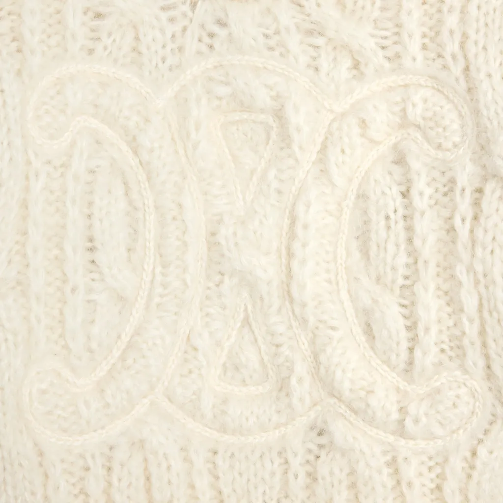 Sweater In Aran Mohair And Wool