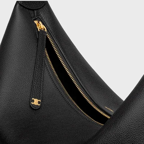 Large Celine Lulu In Grained Calfskin