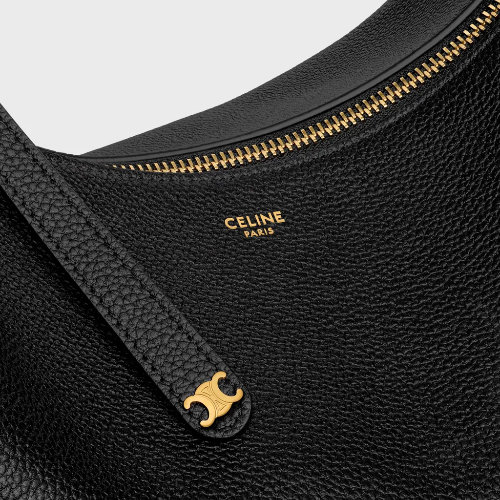 Large Celine Lulu In Grained Calfskin