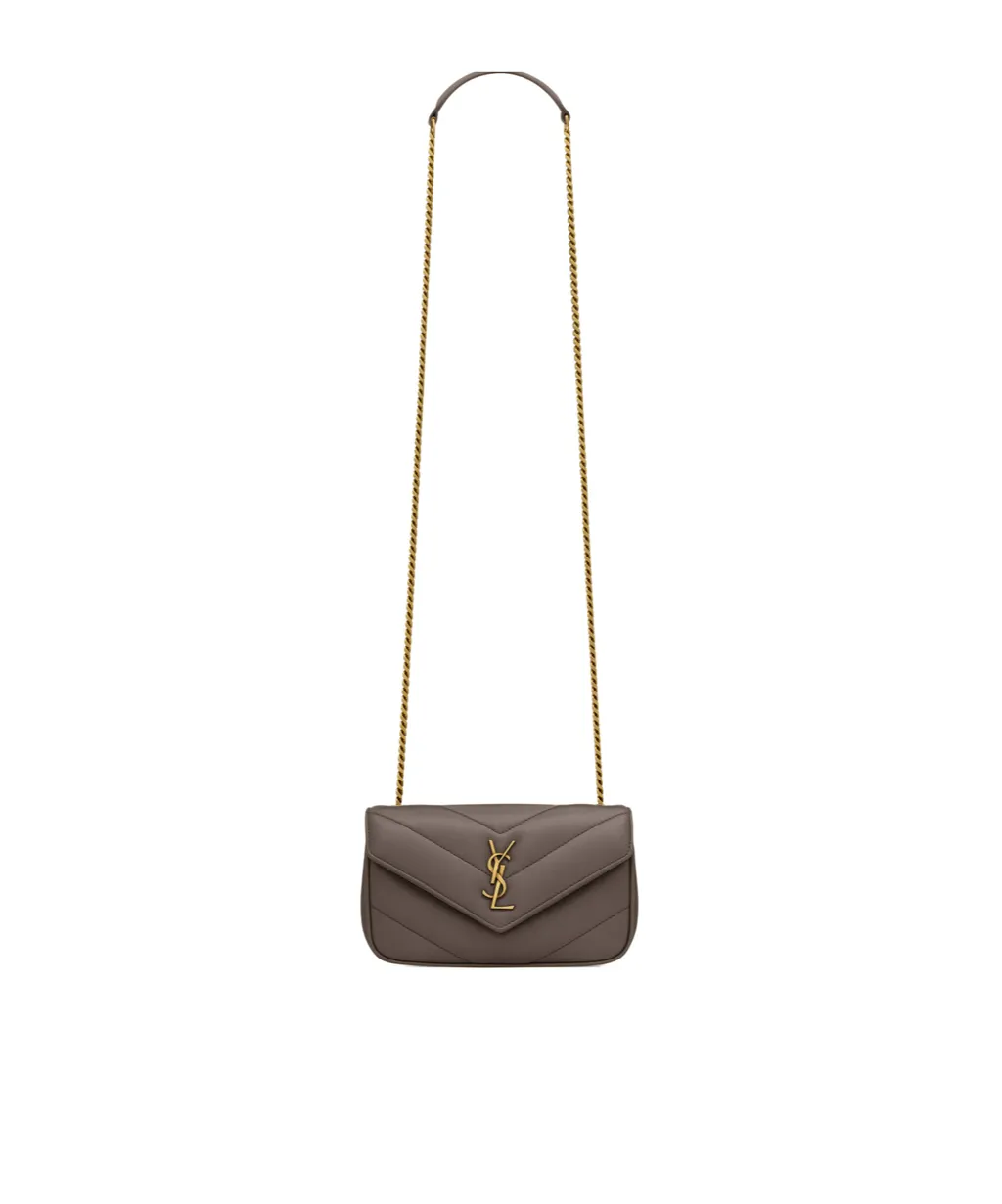 Saint Laurent Loulou Logo Plaque Mini Shouler Bag