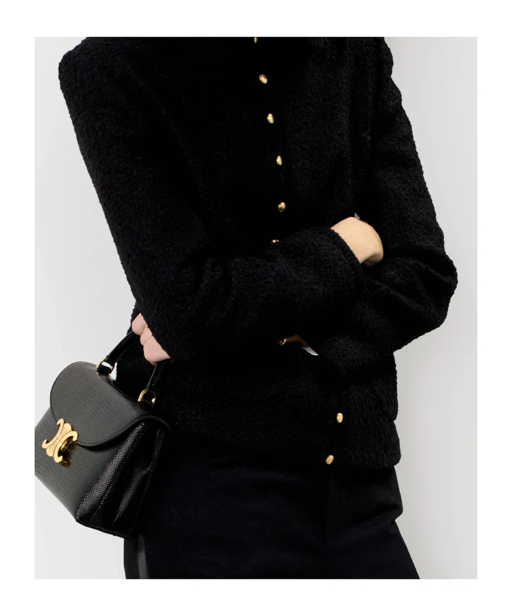 Chasseur Jacket In Cashmere Bouclette Natte