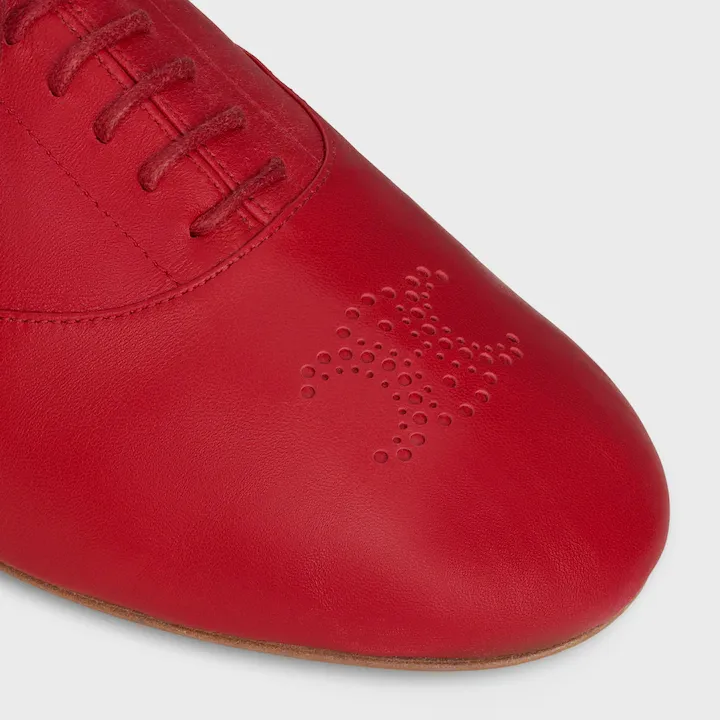 Celine Lise Perforated Triomphe Richelieu In Lambskin