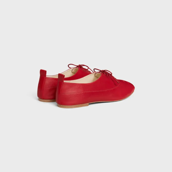 Celine Lise Perforated Triomphe Richelieu In Lambskin